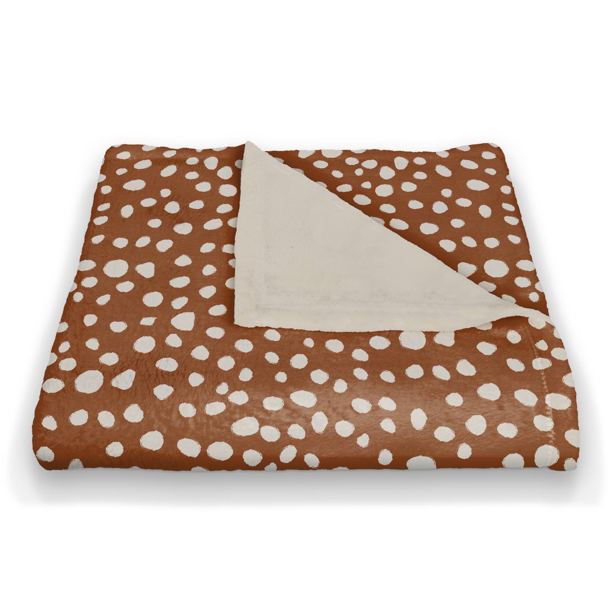 Terracotta Spots 50" x 60" Coral Fleece Blanket